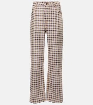 ETRO | Checked cotton-blend tweed wide-leg pants