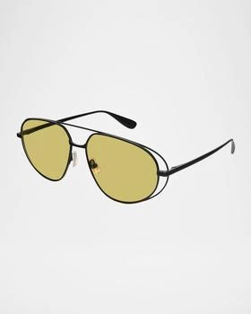 Bottega Veneta | Men's BV1344SM Metal Aviator Sunglasses
