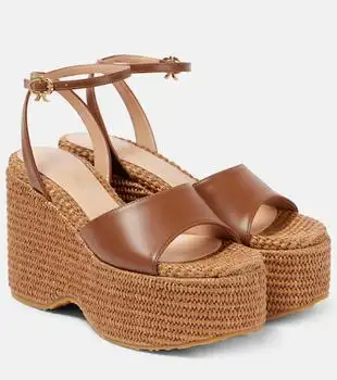 Gianvito Rossi | Leather platform espadrilles
