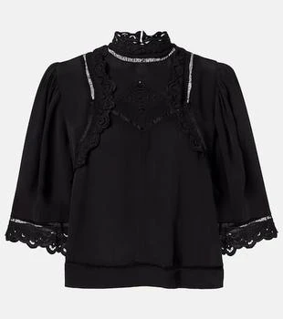 Isabel Marant | Frany broderie anglaise crêpe top