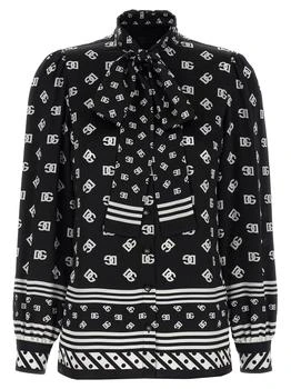 Dolce
Gabbana | Dolce
Gabbana DG Printed Pussy-Bow Shirt