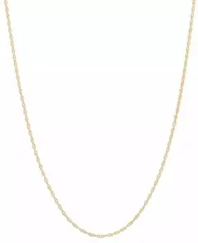 Macy's Lightweight 14k Yellow Gold Necklace, 16" Light Rope Chain (1mm)