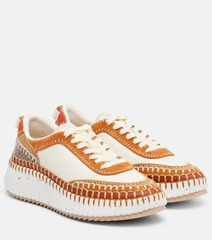 Chloé | Nama suede-trimmed leather sneakers