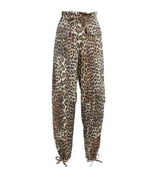 Satin Leopard Trousers