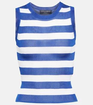 Dolce & Gabbana | Portofino ribbed-knit striped tank top