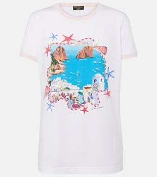 Dolce
Gabbana | Capri printed cotton jersey T-shirt