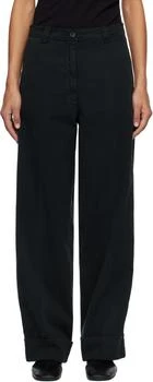 Dries Van Noten | Green Cuffed Cotton Trousers