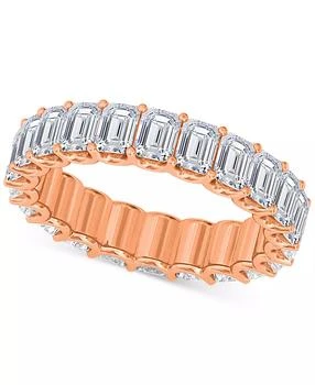 Macy's | Diamond Emerald-Cut Eternity Band (4 ct. t.w.) in Platinum or 14k Gold