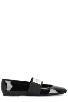 Givenchy | Givenchy Shiny Logo Strap Flat Shoes