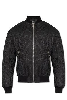 Versace Baroque Cloquet Zipped Bomber Jacket