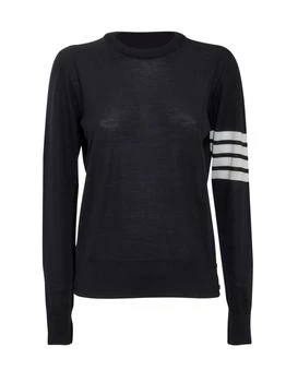 Thom Browne | Thom Browne 4-Bar Ribbed Crewneck Jumper
