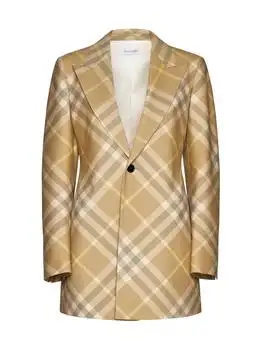 Burberry | Burberry Checked Tailored Single-Breasted Blazer