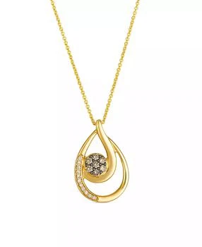 Le Vian | Chocolate Diamond (0.18 ct. t.w.) and Nude Diamond (0.05 ct. t.w.) Pendant Necklace in 14k Honey Gold