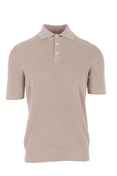 Brunello Cucinelli | Brunello Cucinelli Short-Sleeved Ribbed Polo Shirt