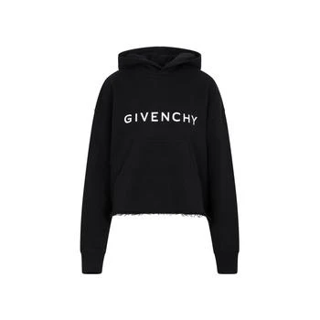 Givenchy | Givenchy Logo Printed Cropped Hoodie
