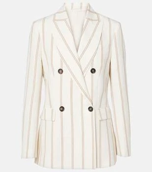 Brunello Cucinelli | Striped linen and cotton blazer