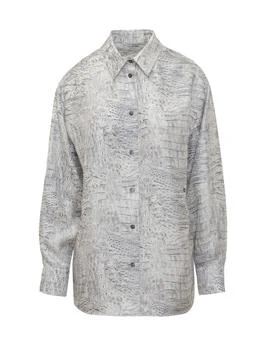 Salvatore Ferragamo | Ferragamo Orchid Print Georgette Shirt