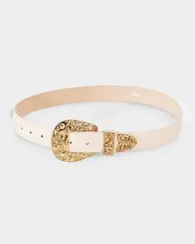 Dehanche Versailles 24K Gold-Plated Leather Belt
