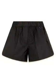 Prada | Prada Logo Plaque Elasticated-Waistband Shorts