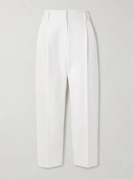 Brunello Cucinelli | Pleated Cotton-blend Twill Tapered Pants  - IT38