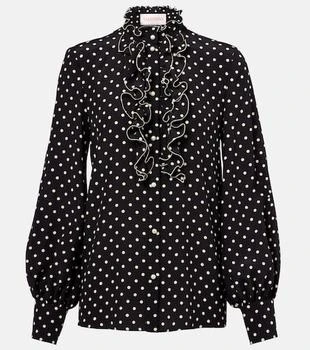 Valentino | Polka-dot silk crêpe de chine blouse
