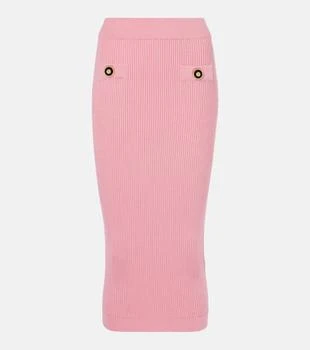 Balmain | Ribbed-knit midi skirt