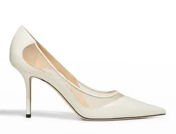 Jimmy Choo Jimmy Choo - Women's Love 85 Leather and Mesh Pumps