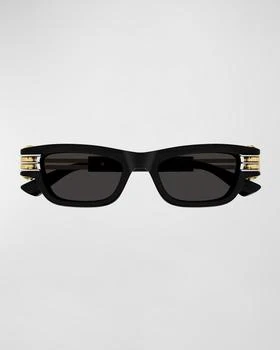 Bottega Veneta | Bolt Plastic Rectangle Sunglasses