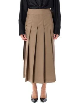 Róhe Plissé Wrap Skirt