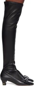 Valentino | Black Over-The-Knee Tall Boots