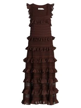 Zimmermann | Hypnotic Knitted Lace Frill Maxi Dress