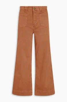 FRAME Cropped cotton-blend twill straight-leg pants