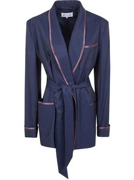 MAISON MARGIELA | Maison Margiela Belted Piped Trim Blazer