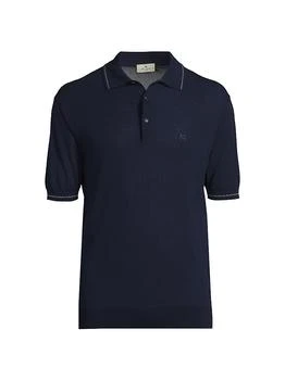 ETRO | Logo-Embroidered Cotton Polo Top