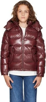 Moncler | Big Kids Burgundy Maya Hooded Down Jacket