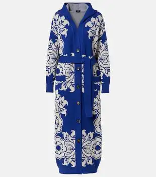 ETRO | Floral waffle-knit hooded cardigan