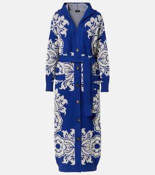 ETRO | Floral waffle-knit hooded cardigan