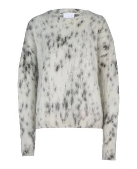 Givenchy | Cropped Sweater In Mohair With Snow Leopard Print