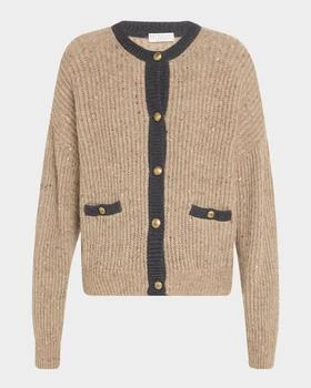 Brunello Cucinelli | Wool-Mohair Pailette Bicolor Cardigan