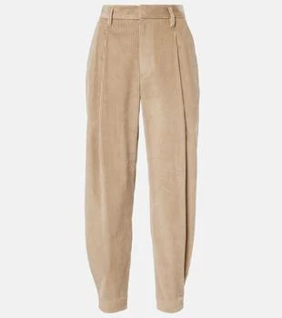 Brunello Cucinelli | High-rise cotton cropped pants