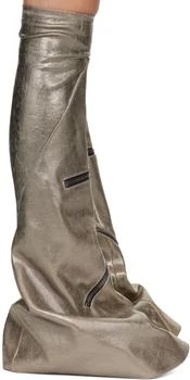 Rick Owens | Silver Concordians Cargo Fetish Tall Boots