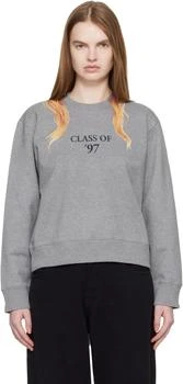 MM6 | Gray Unbrushed Cotton Sweatshirt