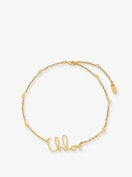 Chloé | Brass necklace with lettering logo