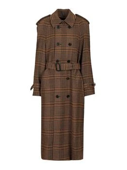 Yves Saint Laurent | Saint Laurent Checked Double-Breasted Belted Coat