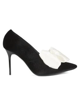 Balmain | ​Clara 100MM Bow-Embellished Point-Toe Pumps