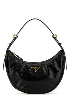 Prada | Prada Arqué Logo Plaque Shoulder Bag