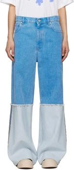 Blue Wide Leg Jeans