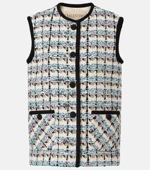 Valentino | Mossi sequined cotton-blend tweed vest