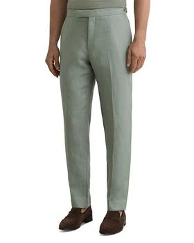 REISS Atlantic Tailored Fit Linen Twill Suit Trousers