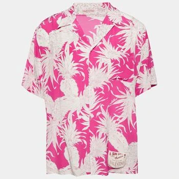 Valentino | Valentino Pink Printed Silk Oversized Bowling Shirt M